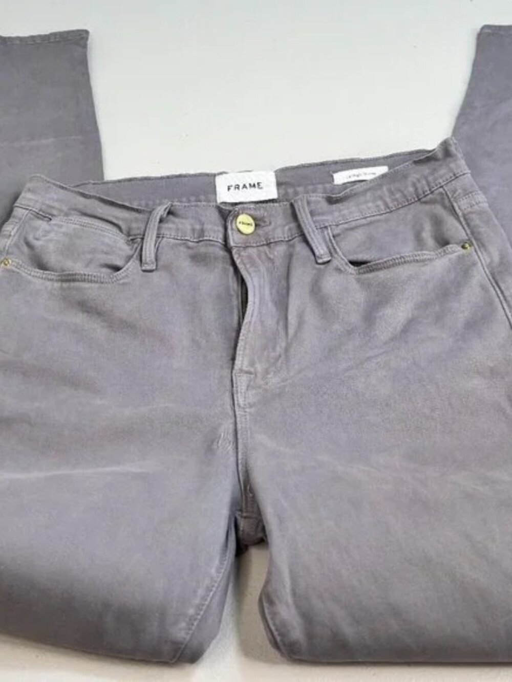 NWOT Frame Le High Skinny Stretch Cotton High Rise Pants Grey Size 29